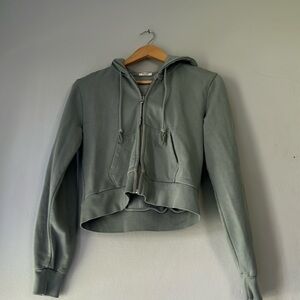 John galt cropped zip up hoodie